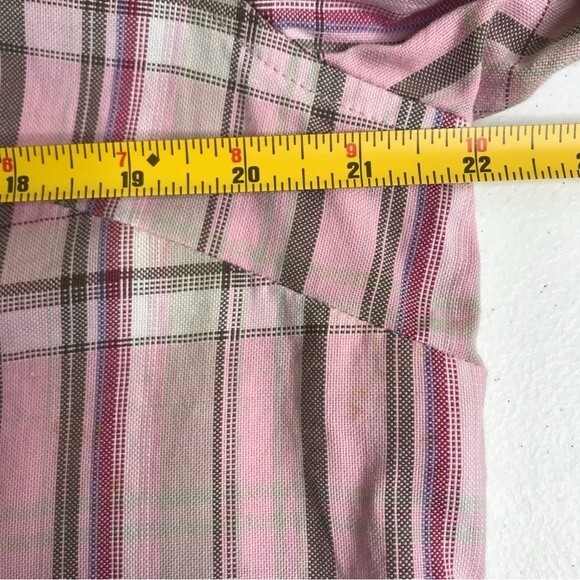 Cato Pink Plaid Full Zip Long Sleeve Collared Women Shirt Jacket Size Large - Picture 5 of 12